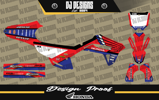 Vibrant Honda CR/F (All Years) Graphics Kit